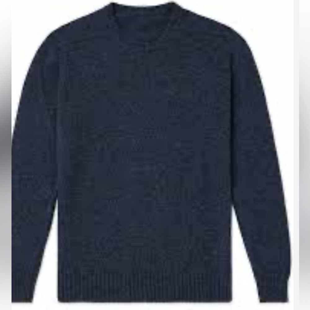 ANDERSON SHETLAND Women 100% Pure Wool Sweater Blue Navy Sz:M